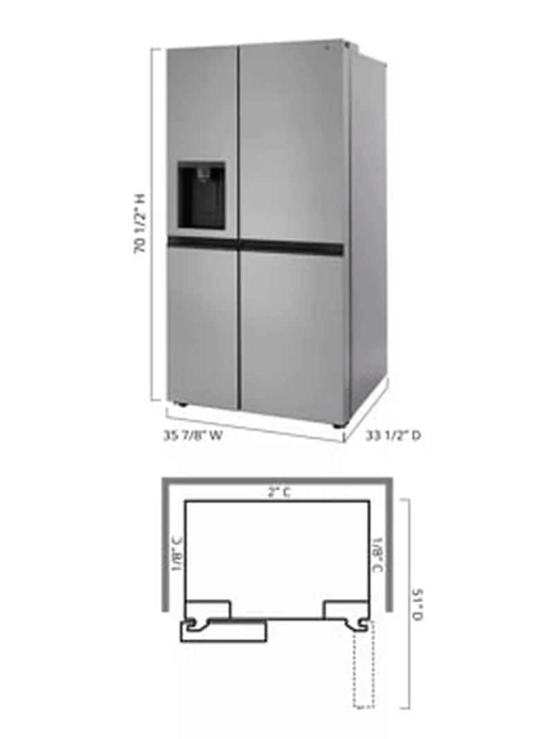 LG LHSXS2706S - Side by side refrigerator