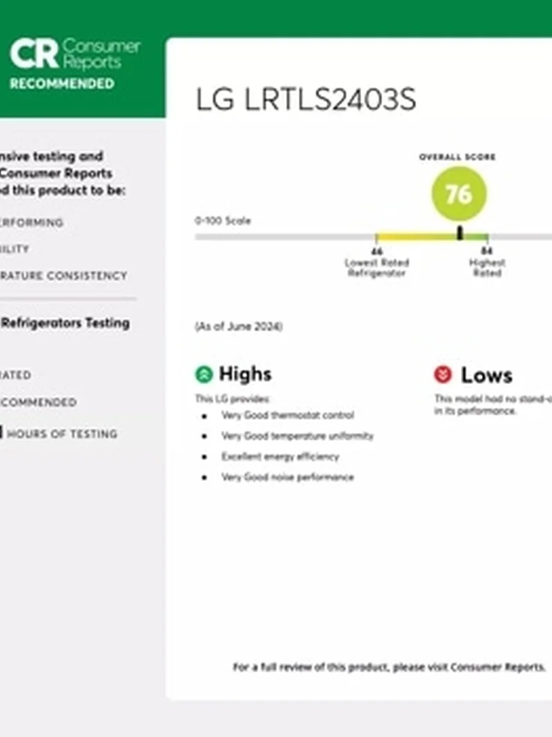 LG LRTLS2403S - Top Freezer Refrigerator at Doraville Store